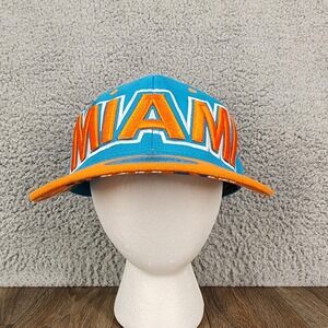 City Hunter Miami Dolphins Hat Cap Teal Orange White Adjustable Snapback Mens